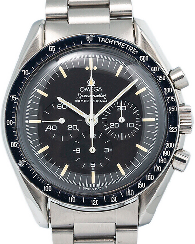 Omega Speedmaster Professional Moonwatch 42MM Black Dial Steel Bracelet (145.022)