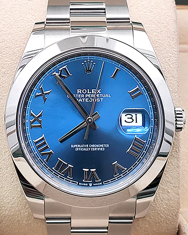 2022 Rolex Datejust 41MM Blue Dial Oyster Bracelet (126300)