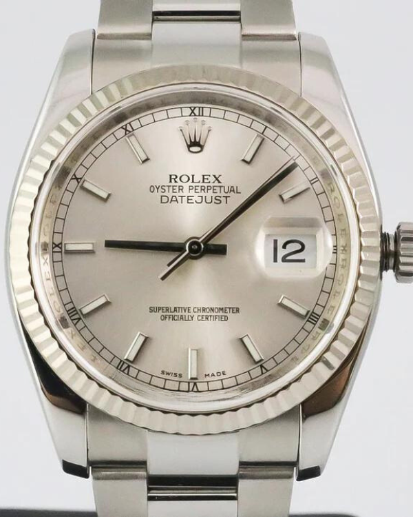 Rolex Datejust 36MM Silver Dial Oyster Bracelet (16234)