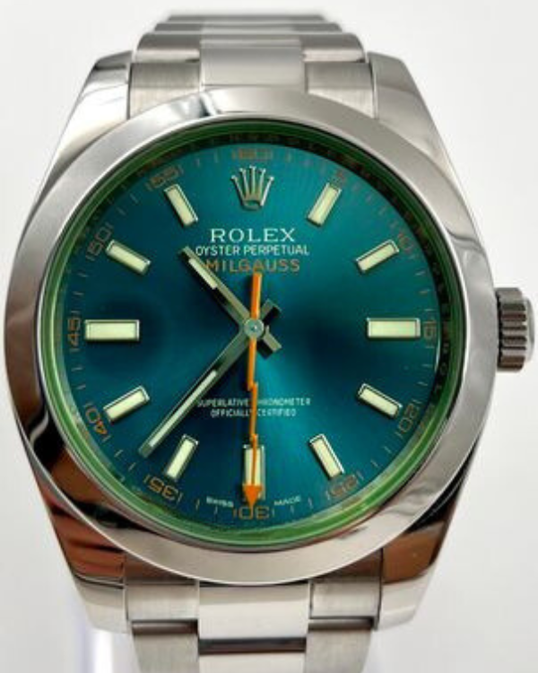 2014 Rolex Milgauss 40MM Oystersteel Blue Dial (116400GV)