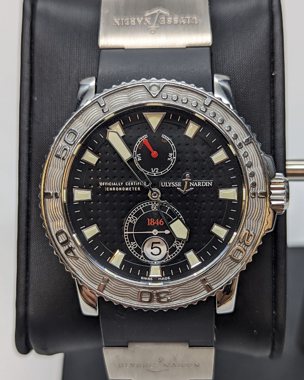 2005 Ulysse Nardin Maxi Marine Diver 42.7MM Strap Steel Black Dial (263-33)