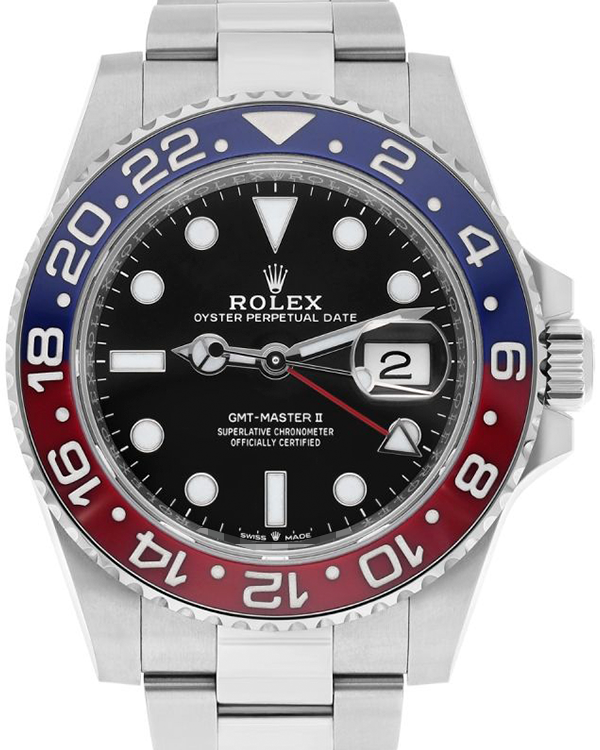 2022 Rolex GMT-Master II "Pepsi" 40MM Black Dial Oyster Bracelet (126710BLRO)