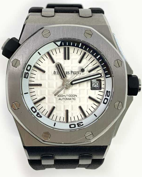 Audemars Piguet Royal Oak Offshore Diver 42MM Silver Dial Rubber Strap (15710ST)