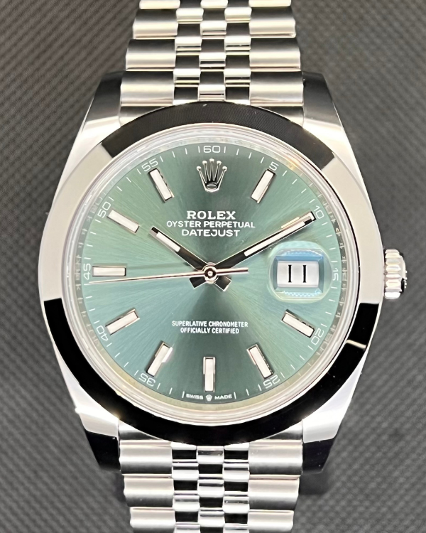 2023 Rolex Datejust 41MM Green Dial Oystersteel Jubilee Bracelet (126300)