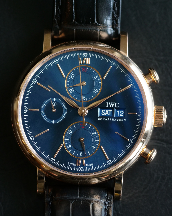 IWC Portofino Chronograph 42MM Rose Gold Blue Dial (IW391035)