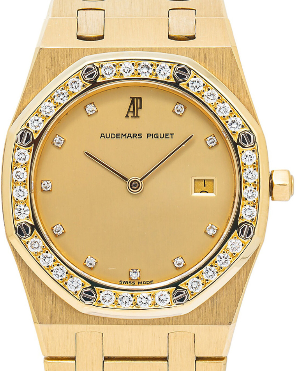 Audemars Piguet Royal Oak 33MM Quartz Champagne Dial Yellow Gold Bracelet (56143BA)