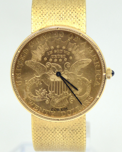 Corum Twenty Dollar Coin 35MM Golden Dial Yellow Gold Bracelet (8801)