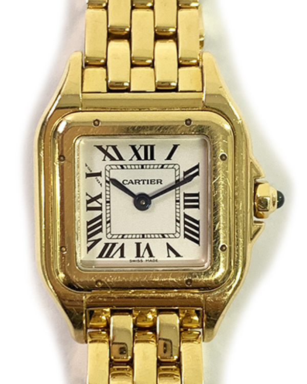 2021 Cartier Panthère De Cartier 22MM Quartz Silver Dial Yellow Gold Bracelet (WGPN0008)