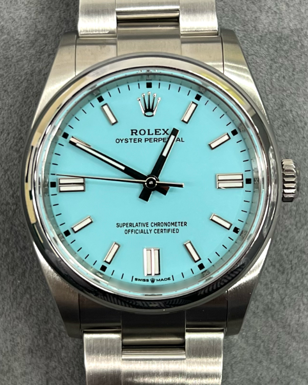 2023 Rolex Oyster Perpetual 36MM Turquoise Blue Dial Oyster Bracelet (126000)