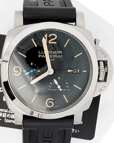 2022 Panerai Luminor GMT Marina 1950 3 Days 44MM Black Dial Rubber Strap (PAM01321)