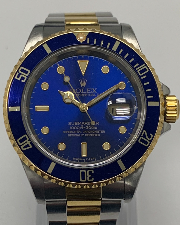 Rolex Submariner Date 40MM "Bluesy" Dial Two-Tone Bracelet (16613)