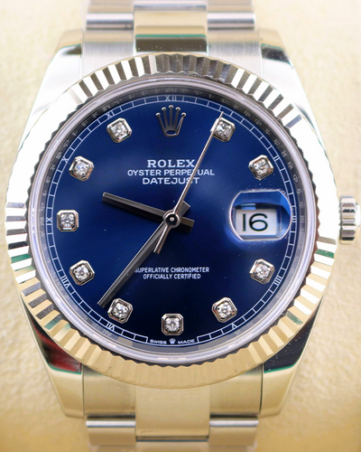 Rolex Datejust 41MM Blue Dial Oyster Bracelet (126334)