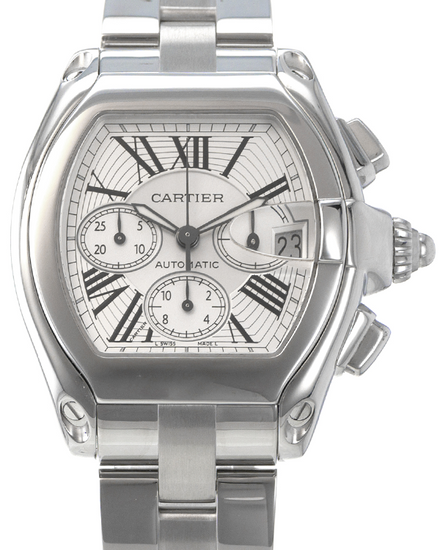 2007 Cartier Roadster 40X48MM Silver Dial Steel Bracelet (W62019X6 2618)