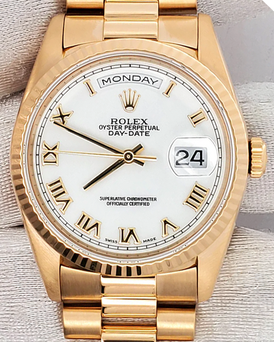 Rolex Day-Date 36MM White Dial President Bracelet (18238)