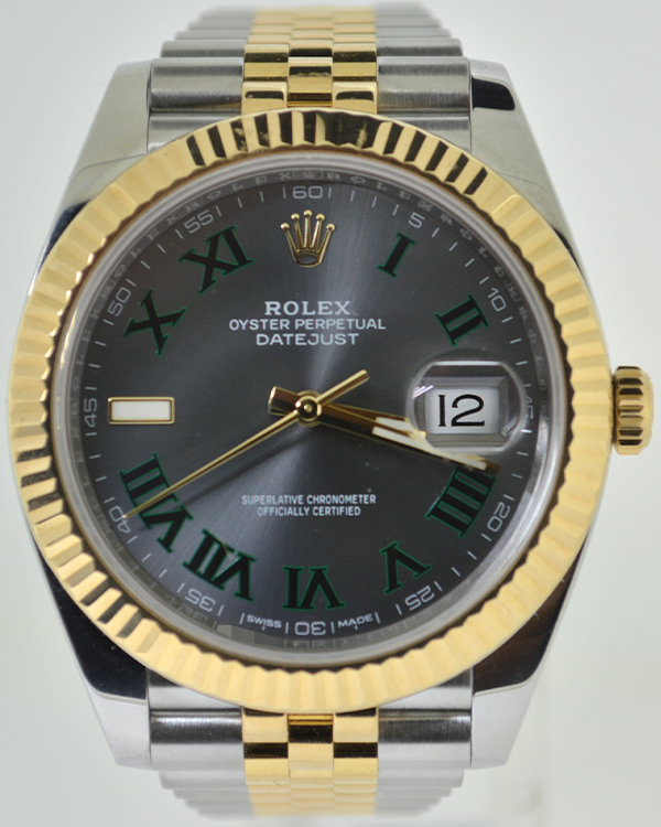 Rolex Datejust 41MM "Wimbledon" Slate Dial Two-Tone Jubilee Bracelet (126333)