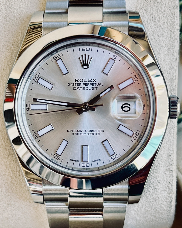 2017 Rolex Datejust ll 41MM Silver Dial Steel Bracelet (116300)