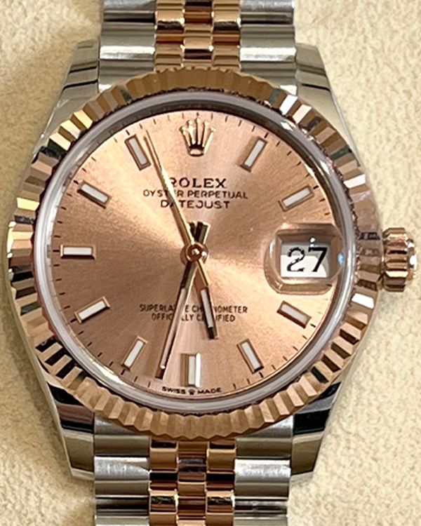 2022 Rolex Datejust 31MM Pink Dial Two-Tone Jubilee Bracelet (278271)