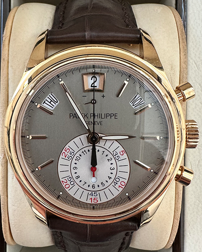 2011 Patek Philippe Annual Calendar Chronograph 40.5MM Gray Dial Leather Strap (5960R-001)