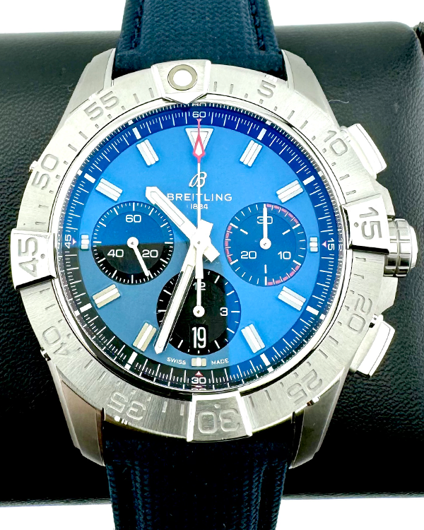 2024 Breitling Avenger 44MM Blue Dial Leather Strap (AB0147101C1X1)