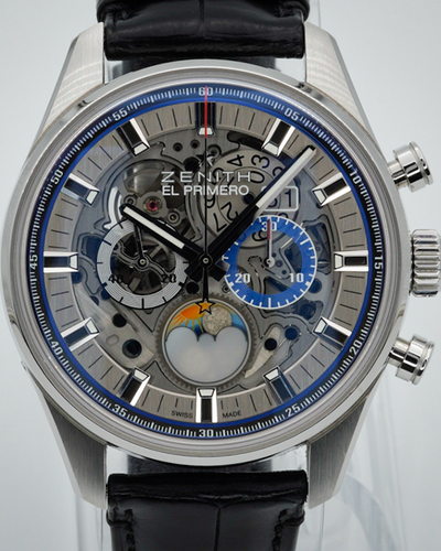 2019 Zenith El Primero Chronomaster 45MM Skeleton Dial Leather Strap (03.2530.4047/78.C813)