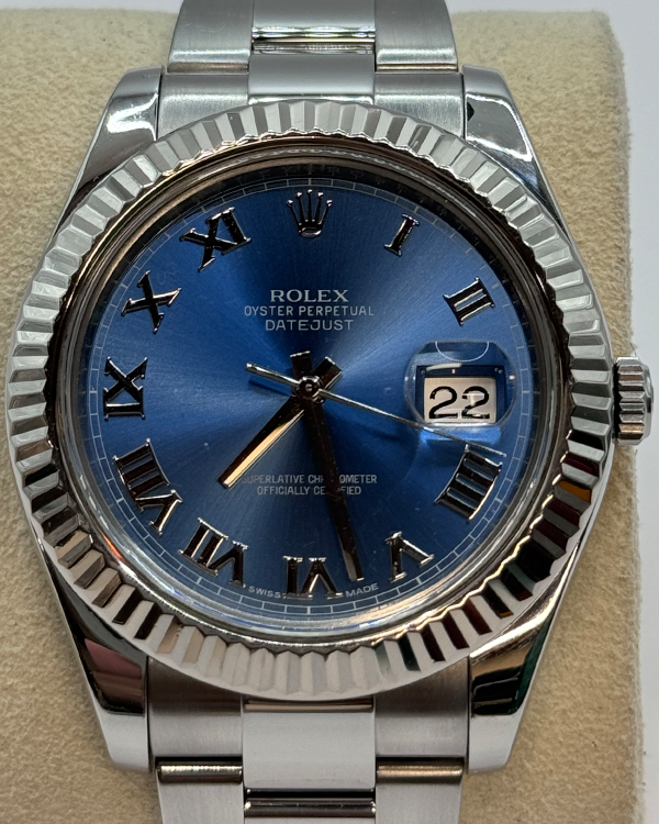 2017 Rolex Datejust II 41MM Blue Dial Oyster Bracelet (116334)