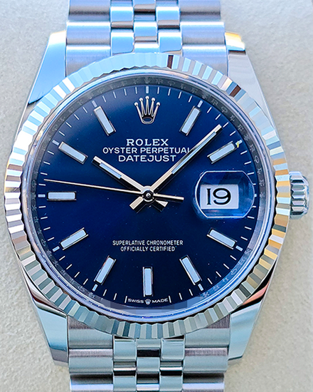 No Reserve - 2024 Rolex Datejust 36MM Blue Dial Jubilee Bracelet (126234)