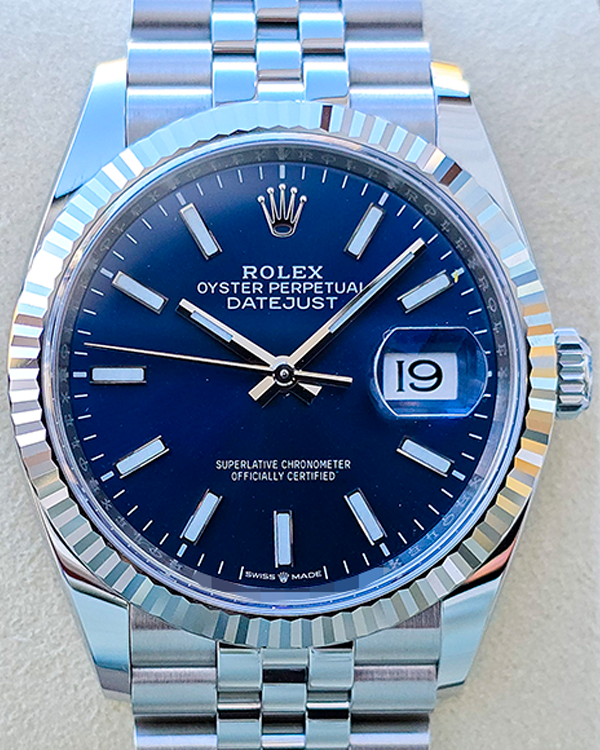 No Reserve - 2024 Rolex Datejust 36MM Blue Dial Jubilee Bracelet (126234)