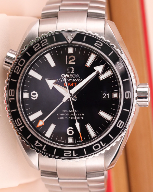 Omega Seamaster Planet Ocean GMT 43.5MM Black Dial Steel Bracelet (232.30.44.22.01.001)