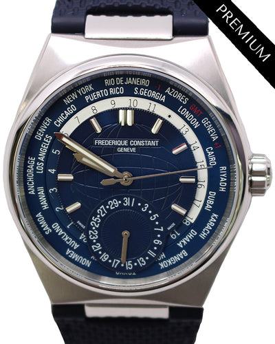 2023 Frederique Constant Highlife Worldtimer 41MM Blue Dial Rubber Strap (FC-718X4NH22/4/6)