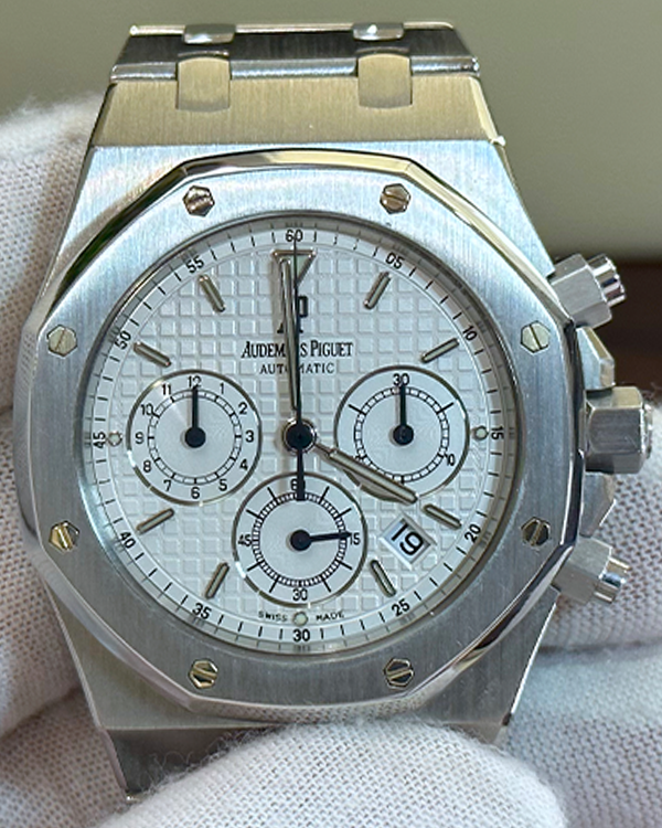 2002 Audemars Piguet Royal Oak Chronograph Steel White Dial (25860ST)