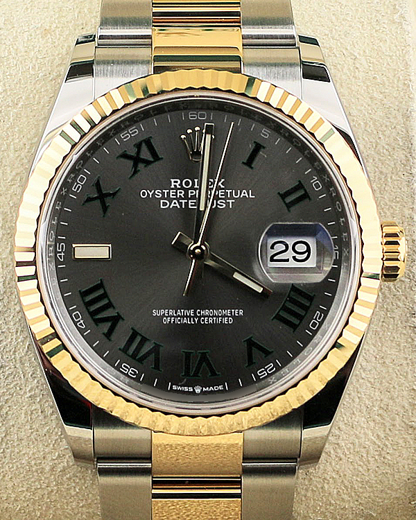 2024 Rolex Datejust II "Wimbledon" 36MM Slate Dial Two-Tone Bracelet (126233)