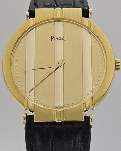 Piaget Polo 31MM Quartz Gold Dial Leather Strap (8673)