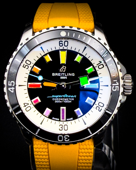 2024 Breitling Superocean 42MM Black Dial Rubber Strap (A17375211B2S4)