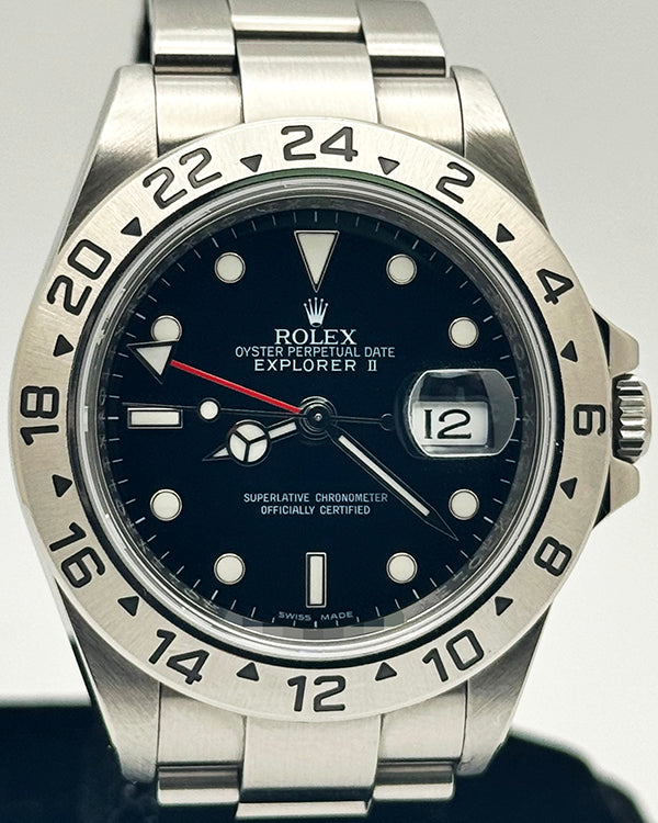 No Reserve - 2011 Rolex Explorer II 40MM Black Dial Steel Bracelet (16570)