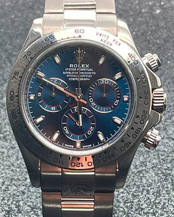 2018 Rolex Cosmograph Daytona 40MM White Gold Blue Dial (116509)