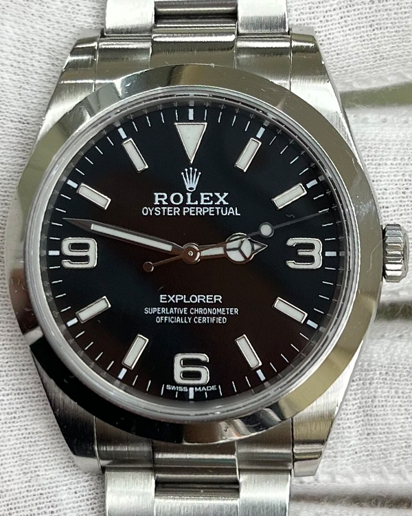 2018 Rolex Explorer 39MM Black Dial Oystersteel Bracelet (214270)