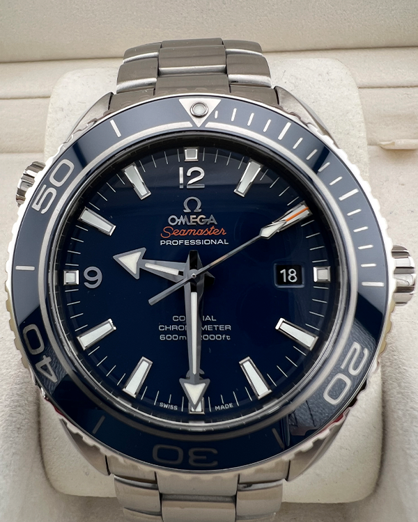 Omega Seamaster Planet Ocean 600M Blue Dial Titanium Bracelet (232.90.46.21.03.001)