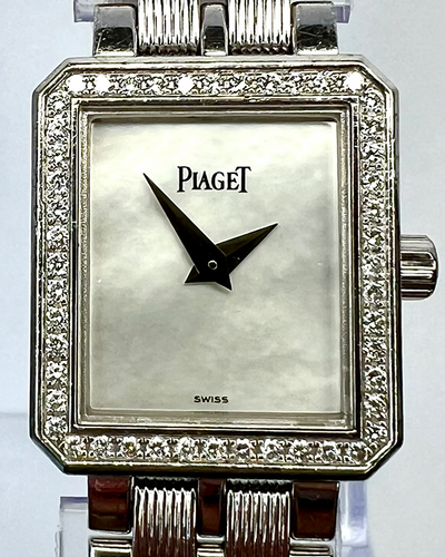 Piaget Protocole 20MM Quartz Mother of Pearl Dial White Gold Bracelet (5355 M601D)