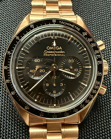 Omega Speedmaster Professional Moonwatch 42MM Black Dial Rose Gold Bracelet (310.60.42.50.01.001)