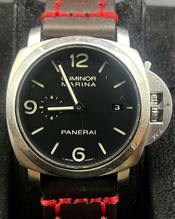 2010 Panerai Luminor Marina 1950 3 Days 44MM Steel Black Dial Rubber Strap (PAM00312)