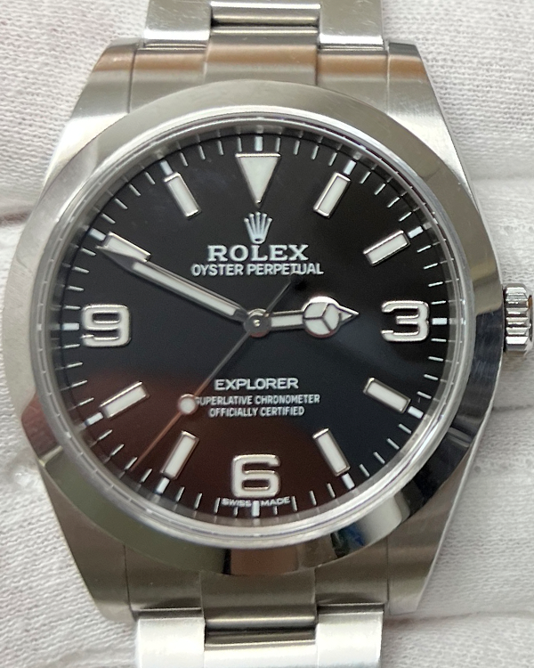 2016 Rolex Explorer 39MM Black Dial Steel Bracelet (214270)