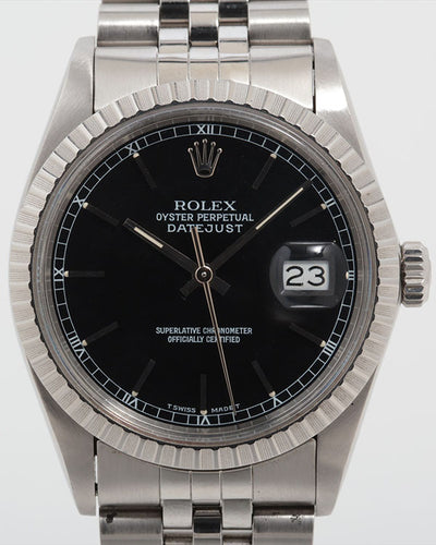 Rolex Datejust 36MM Black Dial Jubilee Bracelet (16030)