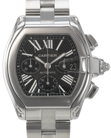 2017 Cartier Roadster 42MM Black Dial Steel Bracelet (W62020X6 2618)