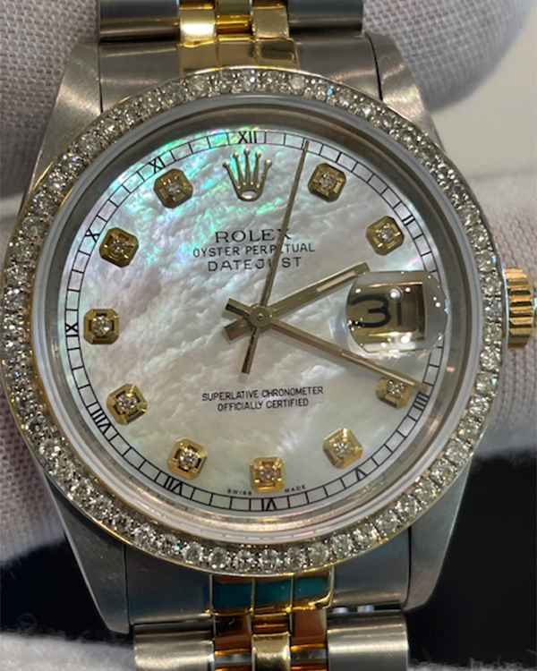 Rolex Datejust 36MM Mother of Pearl Dial Two-Tone Jubilee Bracelet (16233)