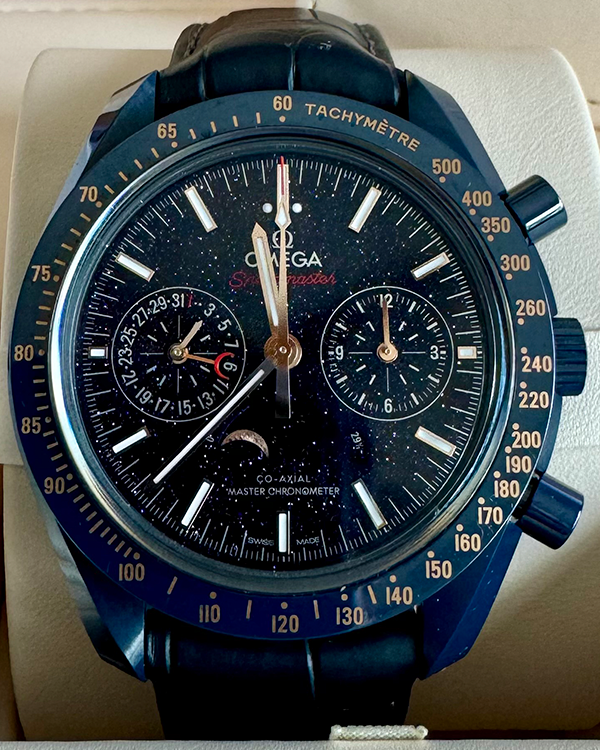 2023 Omega Speedmaster Moonphase "Blue Side Of The Moon" 44.25MM Blue Dial Leather Strap (304.93.44.52.03.002)