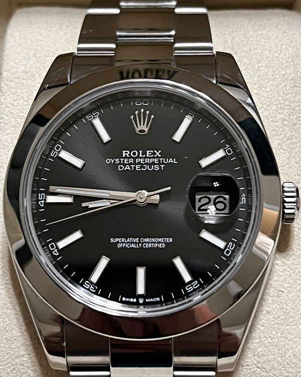 2021 Rolex Datejust 41MM Oystersteel Black Dial (126300)