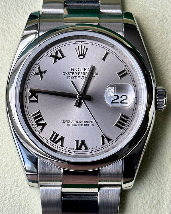 Rolex Datejust 36MM Oystersteel Silver Dial (116200)