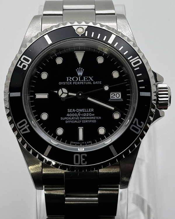 No Reserve - 1991 Rolex Sea-Dweller 4000 40MM Black Dial Steel Bracelet (16600)