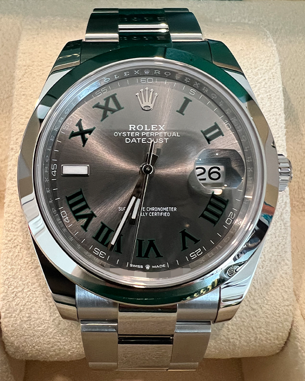 2023 Rolex Datejust 41 Oystersteel Wimbledon Dial (126300)