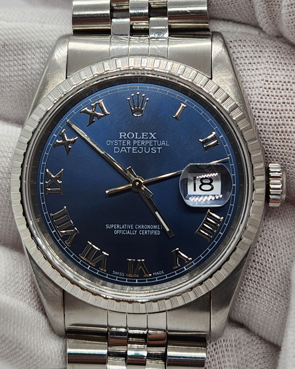 Rolex Datejust 36MM Steel Jubilee Bracelet Blue Dial (16220)